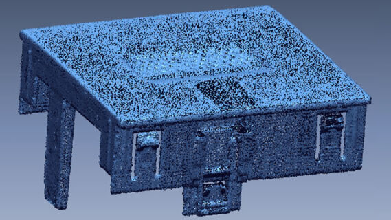 ② スキャン後ポリゴン画像